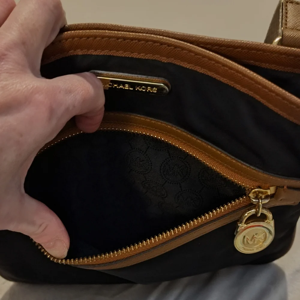 Michael Kors Black and Brown Crossbody Bag - Picture 10 of 13